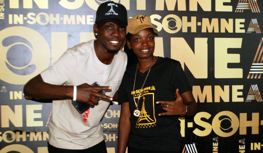 Dj Kathy and MC Esco pose for a photo during a media briefing to announce the 2nd edition of the IN-SOH-MNEA party