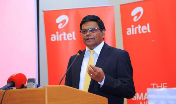 Airtel Uganda MD, V.G. Somasekhar addresses guests during the press conference.