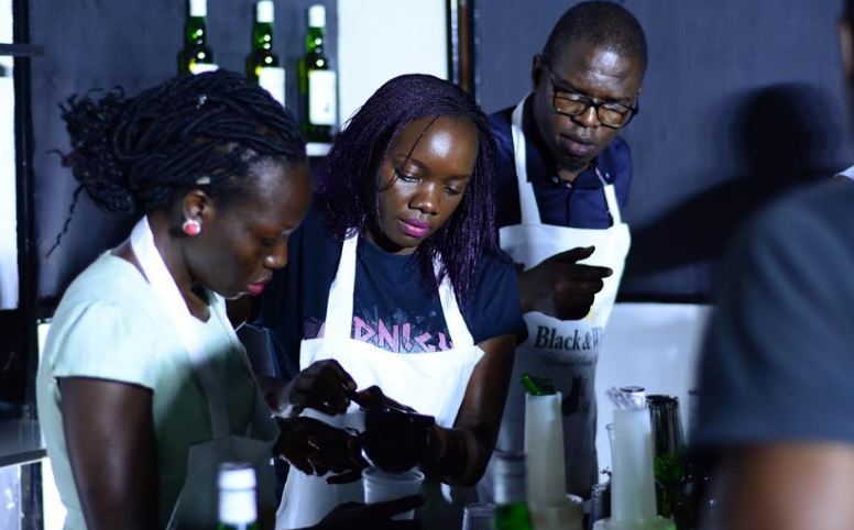 Black and White pop-up bar at Old Timers bar in Ntinda