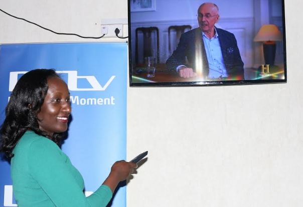DStv Marketing Manager, Phoebe Nakabazzi launches an exciting 24 – hour pop up channel called, “History of Football” on the DStv platform .