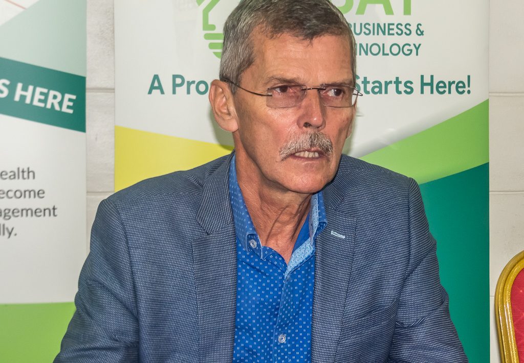 Dr. Ian Clarke; Chair of the Clarke Group and Promoter of SOBAT at International Health Science University, Kampala, Uganda. (Photo Credit: Nathan Ernest Olupot)