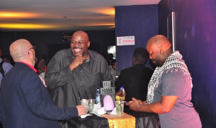 Rapper The Mith (C) during Mission Impossible 6 premiere at Cinema Magic 