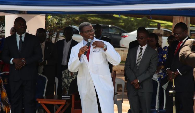 Owek. Charles Peter Mayinga addresses guests