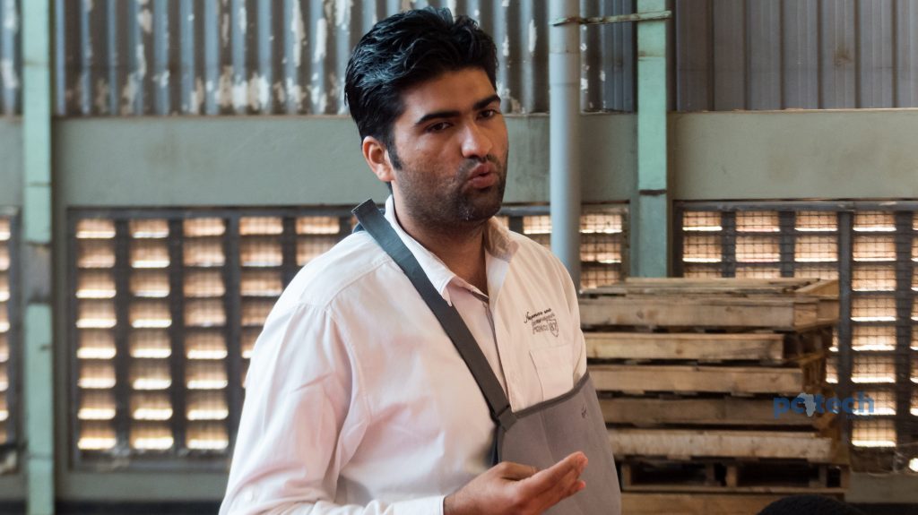 Rizwan Devani, the local distributor for Xiaomi smartphones in Africa speaks to the press during the Jumia anniversary briefing at their newly unveiled warehouse on 5th street industrial area in Kampala Uganda on Wednesday 11th, July 2018.