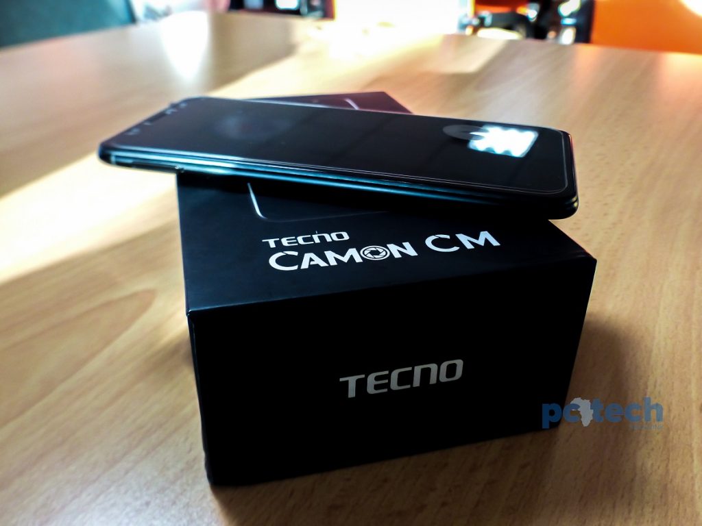 The Tecno Camon CM comes with a full display. An 18:9 aspect screen ratio.