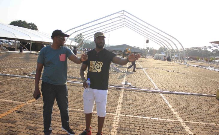 Golden Heart concert dome at Kololo airstrip 