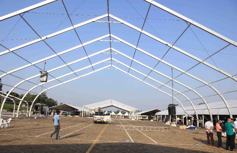 Golden Heart concert dome at Kololo airstrip 